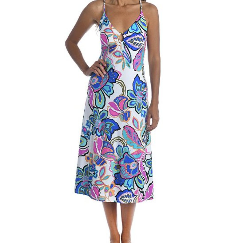 🦩Trina Turk MANDALAY  Midi DRESS 🦩1Lg left - Picture 5 of 6